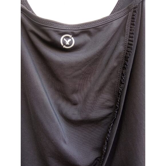 American Eagle Women’s Scoop Neck Racer Back Black Workout Tank Top Size Medium - Picture 6 of 7